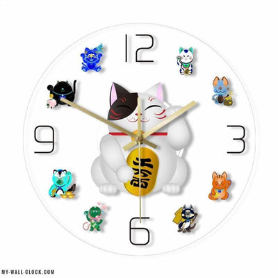 LED Clock Cat of Fortune My Wall Clock