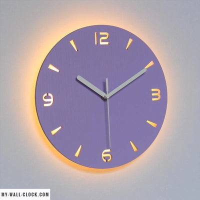 LED Clock Design Purple My Wall Clock