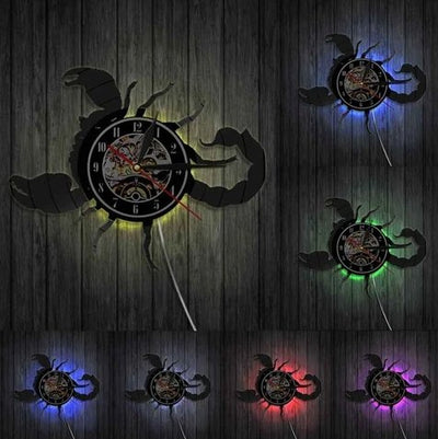 LED Wall Clock Venomous Scorpion My Wall Clock