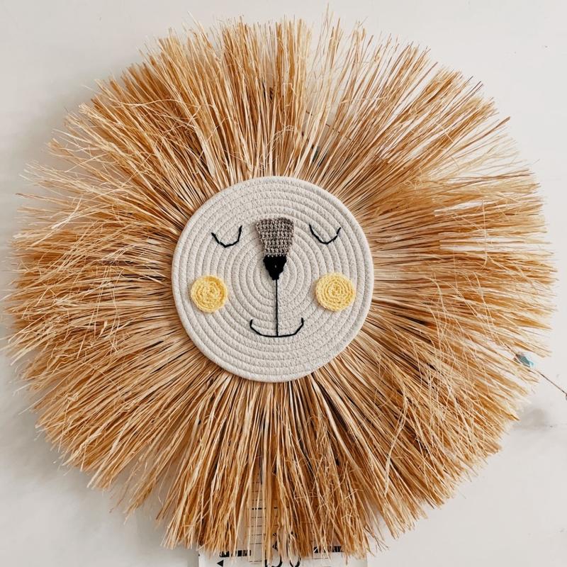 Lion's Mane Straw Wall Decor My Wall Clock