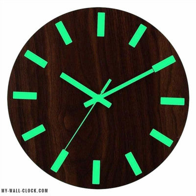 Luminous Clock Silent Wood My Wall Clock