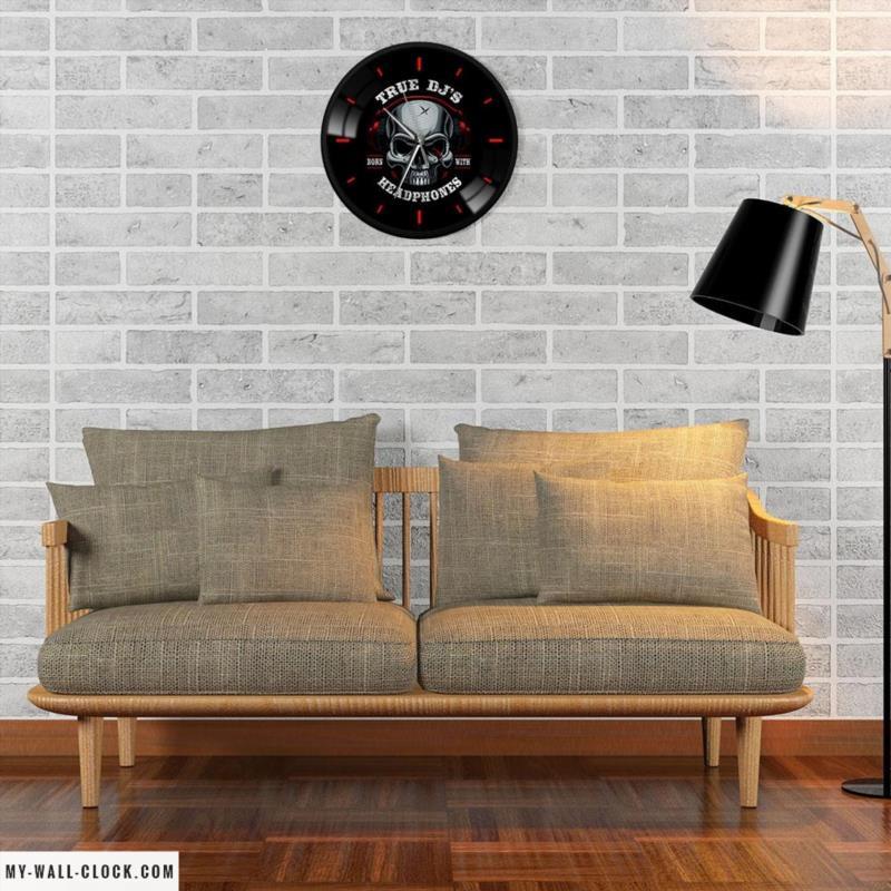 Black Metal Skull Wall Clock My Wall Clock