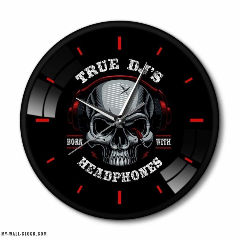 Black Metal Skull Wall Clock My Wall Clock