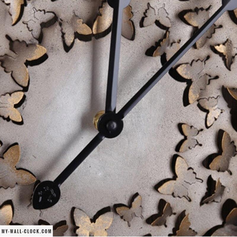 Metal Clock Small Butterflies My Wall Clock