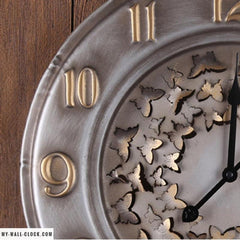 Metal Clock Small Butterflies My Wall Clock