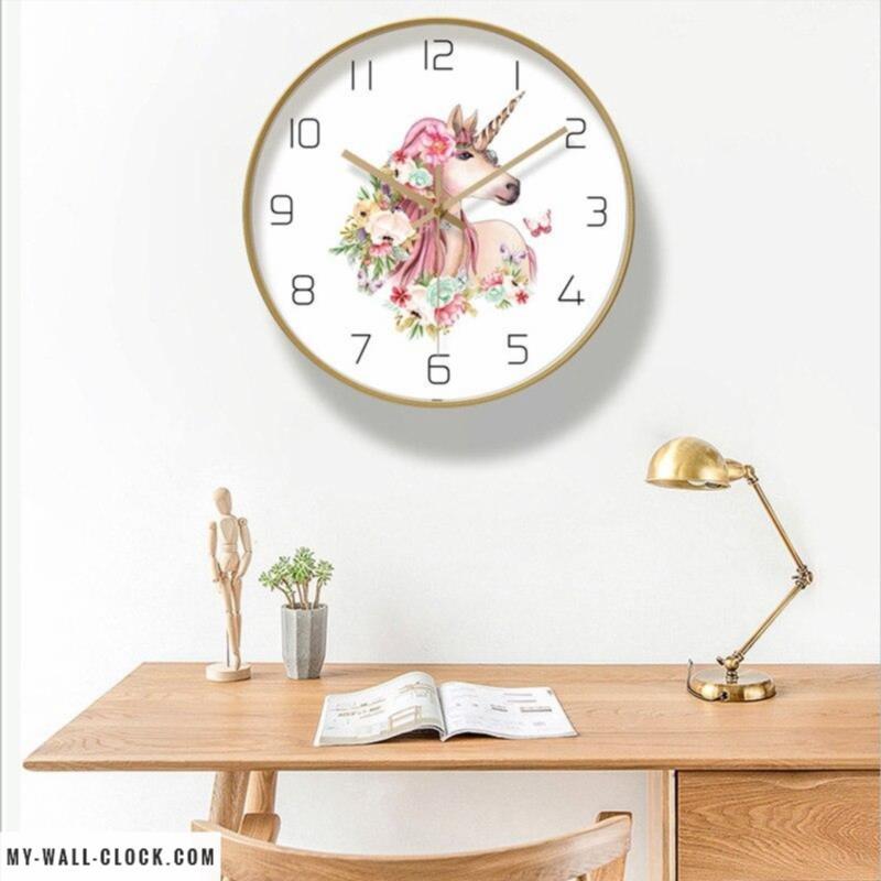 Metal Clock Unicorn My Wall Clock