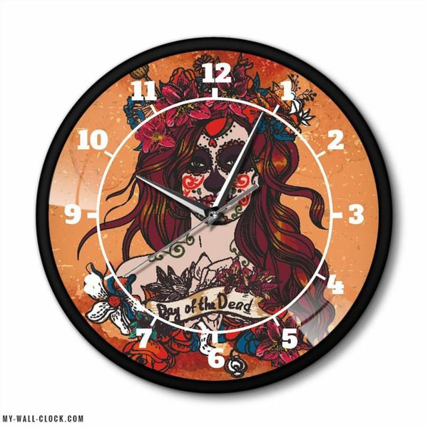 Day of the Dead Metal Wall Clock | My Wall Clock