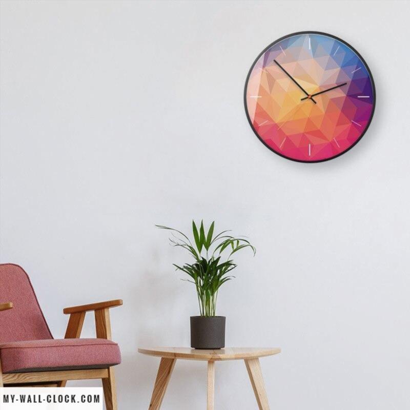 Modern Clock Bright Colours My Wall Clock