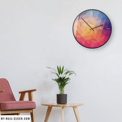 Modern Clock Bright Colours My Wall Clock
