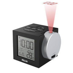 Multi-Colored Cube Travel Projection Alarm Clock My Wall Clock