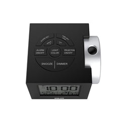 Multi-Colored Cube Travel Projection Alarm Clock My Wall Clock