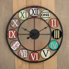 Multicolor Industrial Clock My Wall Clock