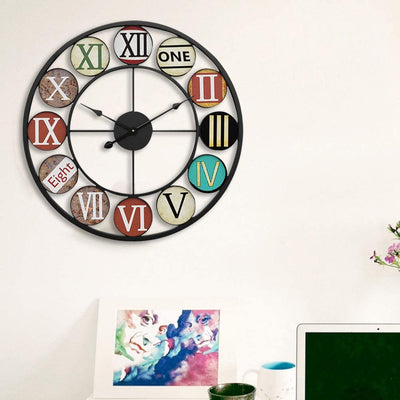 Multicolor Industrial Clock My Wall Clock