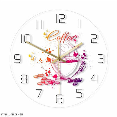 Multicolored Coffee LED Clock My Wall Clock
