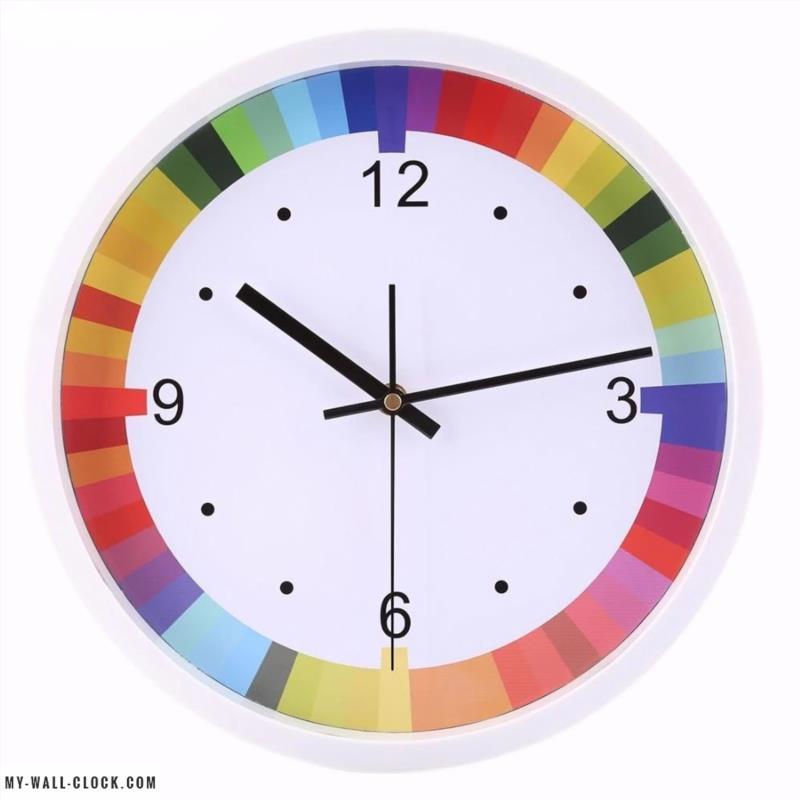 Multicoloured Scandinavian Clock My Wall Clock