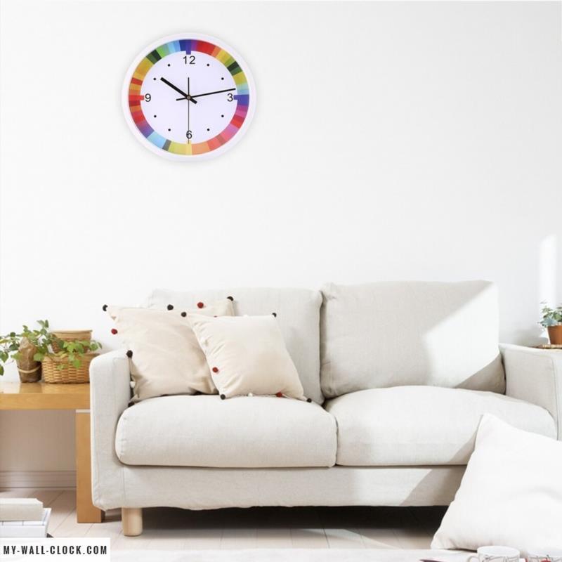 Multicoloured Scandinavian Clock My Wall Clock