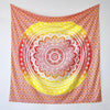 Orange Mandala Cotton Drapery My Wall Clock