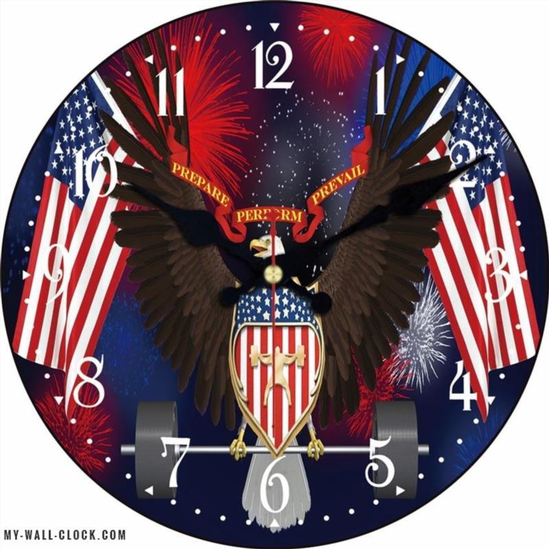 Original American Patriotism Clock My Wall Clock