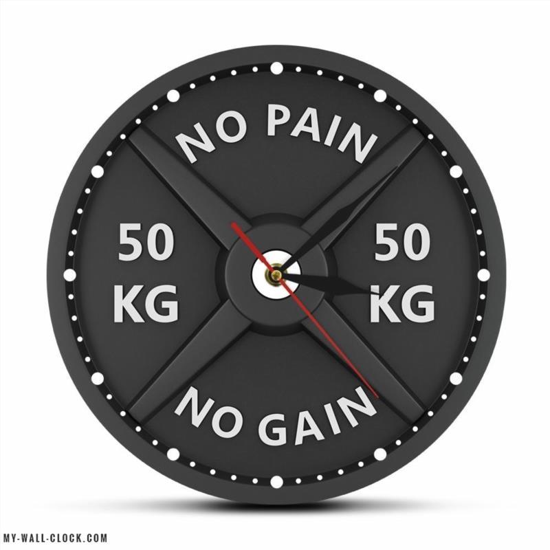 Original Clock No Pain No Gain My Wall Clock