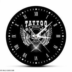 Original Clock Skull Tattoo My Wall Clock