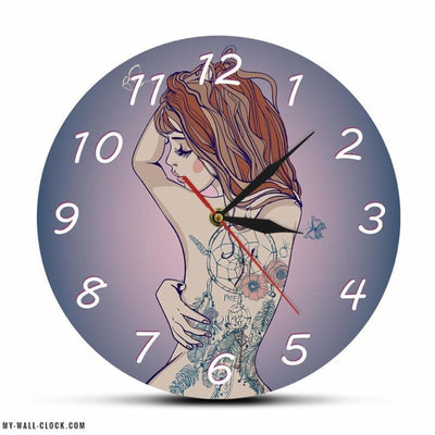 Original Girl Tattoo Clock My Wall Clock