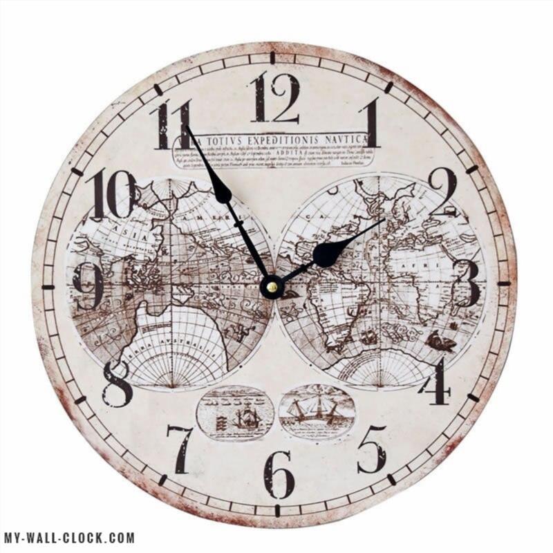 Callea design cosmo wall clock office white planisphere time zones -  12-001-1