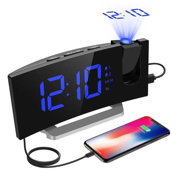 Projection Alarm Clock with Phone Charger My Wall Clock