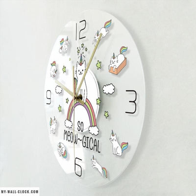 Rainbow Cat LED Clock My Wall Clock