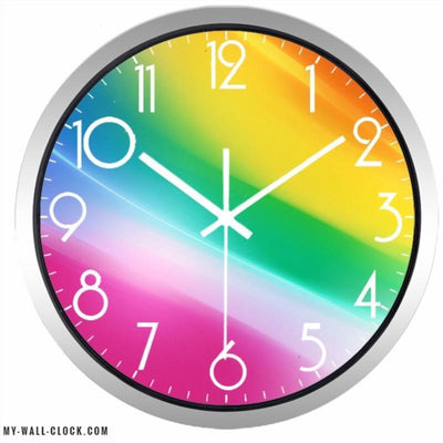 Rainbow Design Clock My Wall Clock