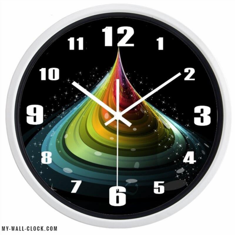Rainbow Drop Design Clock My Wall Clock