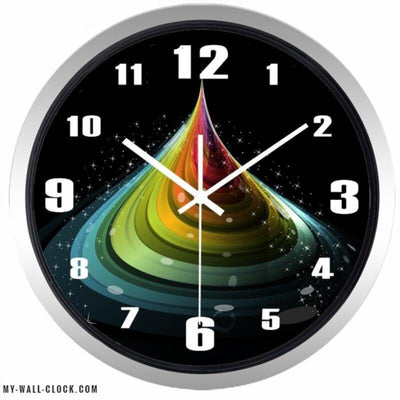 Rainbow Drop Design Clock My Wall Clock