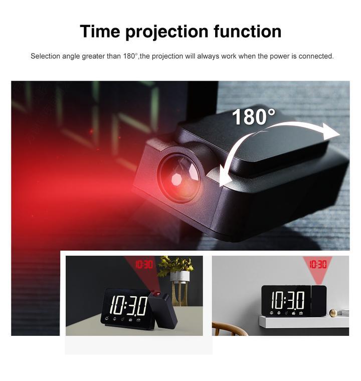 Red Projection Alarm Clock My Wall Clock