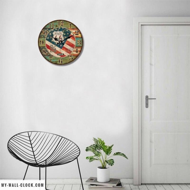 Road 66 Vintage Clock My Wall Clock