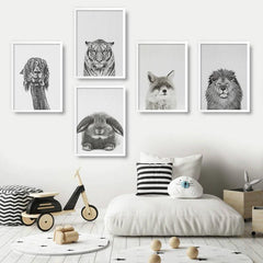 Scandinavian Animal Art Prints for Wall My Wall Clock