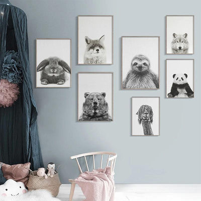 Scandinavian Animal Art Prints for Wall My Wall Clock