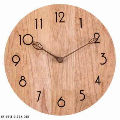 Scandinavian Clock Rough Wood My Wall Clock