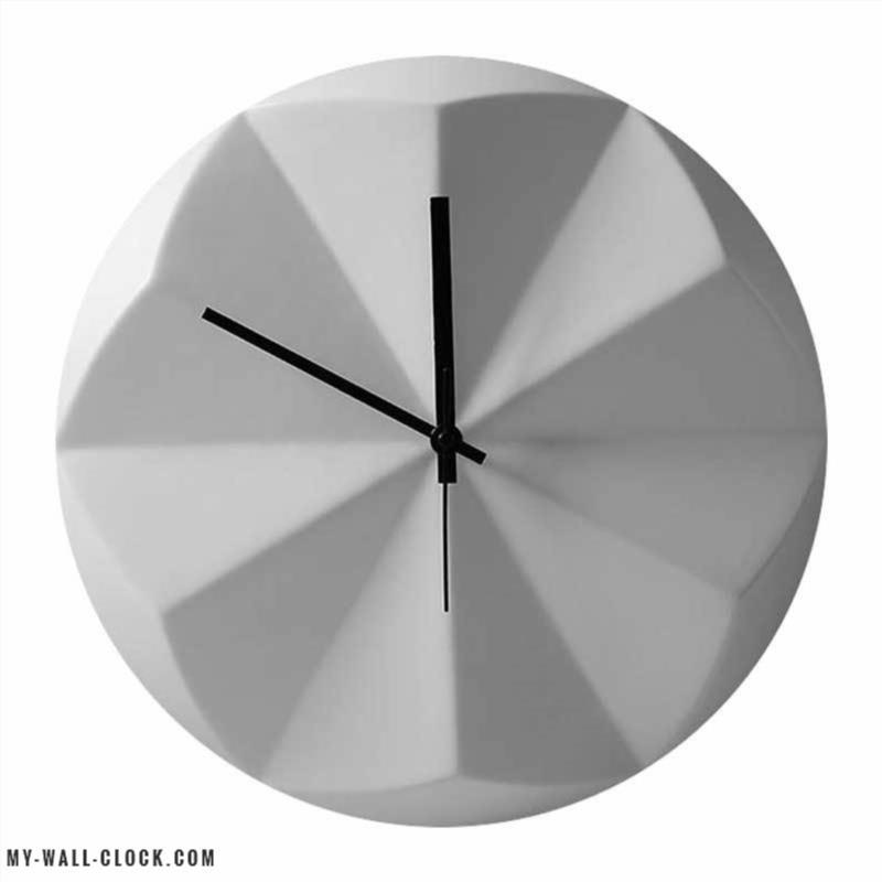 Scandinavian Clock White Resin My Wall Clock