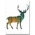 Scandinavian Deer Graphic Art My Wall Clock