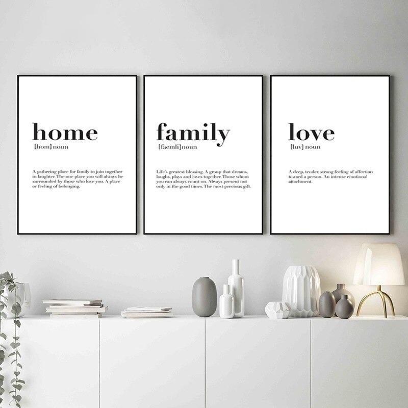 Scandinavian Family Art My Wall Clock