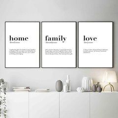 Scandinavian Family Art My Wall Clock