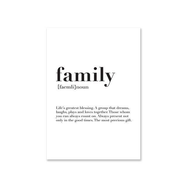 Scandinavian Family Art My Wall Clock