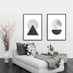 Scandinavian Geometric Wall Art My Wall Clock