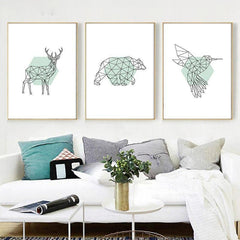 Scandinavian Graphic Design Canvas Art My Wall Clock