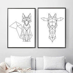 Scandinavian Origami Art on Canvas My Wall Clock