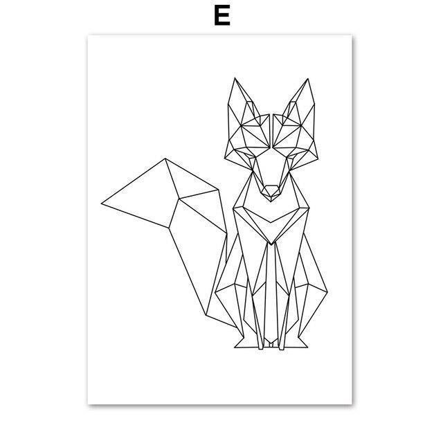 Scandinavian Origami Art on Canvas My Wall Clock