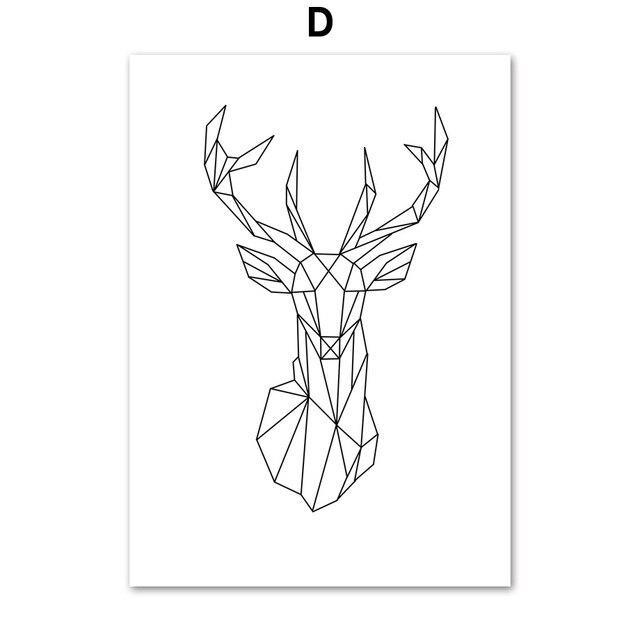 Scandinavian Origami Art on Canvas My Wall Clock