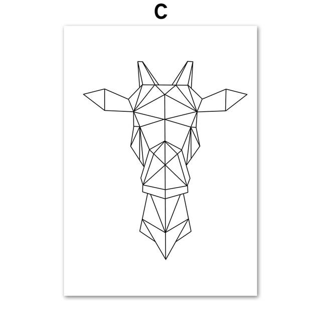 Scandinavian Origami Art on Canvas My Wall Clock