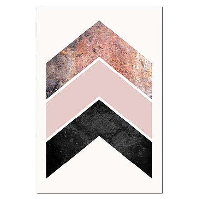 Scandinavian Pink Grey Canvas Art My Wall Clock