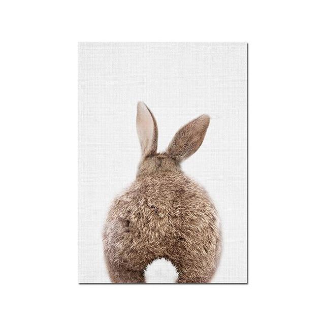 Scandinavian Rabbit Canvas Wall Art My Wall Clock