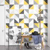 Scandinavian Wallpaper Yellow - Lieksa My Wall Clock